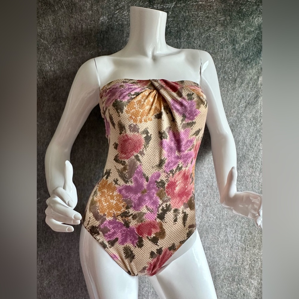 Vintage 80s Bill Blass Gold Showstopper Swimsuit
